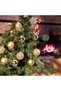 Set of 12 Gold 5 cm Christmas Balls, Christmas Balls, Pine Tree Balls, Ornament Balls - 4