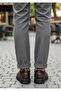 902 Genuine Leather Men's Brown Orthopedic Sole Daily Light Sole Shoes - 4