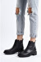 Women's Lamartine Black Leather Classic Flat Short Ankle Winter Boots - 7