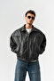 Blendcore Leather Coat with Zipper and Pocket Detail - 3