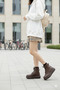 Women's Platform Thick Sole Lace-Up Knitwear Detailed Casual Boots & Booties - 6
