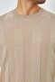 Men's Short Sleeve Crew Neck Plain Embossed Pattern Stylish Comfortable Knitwear Suitable for Summer and Daily Use - 2