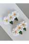 Papatya Hairless Baby Hair Clip 2 Pieces – Newborn Baby Girl Snap Clip Hairpin (Hand Knitted) - 2