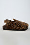 Lapaz Women's Vegan Leather Buckle Leopard Sabo Slippers - 2