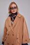 Camel Oversize Trench Coat - 2