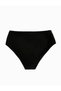 High Waist Textured Bikini Bottom with Metal Accessory Detail - 7
