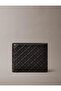 Men's Ck Patterned Black Wallet with Folded Interior Compartment for Cards and Cash Section