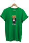 Cute Teddy Bear Printed Love Design 100% Cotton Regular Fit Crew Neck Unisex T-Shirt