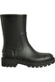 Women's Waterproof Serrated Sole Rain Boots - Black - 3