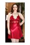 Jeremi 3240 Battal Satin Double Nightgown and Robe Set - 2