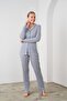 24549 Women's Buttoned Striped Pajamas Set