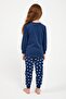Girl's Love Little Sweet Dark Long Sleeve Pajama Set - 6