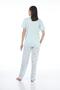 22124 Women's Floral Patterned Short Sleeve Viscose Pajamas Set - 3