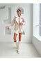 Women's Premium Quality Suede Fur Beige Coat - 3