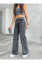Smoked Stretch Fabric Wide Leg Denim Jeans Vib 99 Trousers - 3