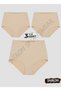 Women's 3-Pack High Waist Shaping / Sculpting Stitch-Free Invisible Slip Shapewear Panties Body Shaper Skin Color