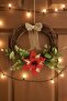 30cm Premium Vine Branches, Christmas Door and Wall Decoration with Eucalyptus and Poncetia Flower Detail - 2