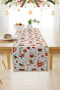Christmas Cake Patterned Suede Runner Tablecloth