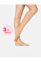 Women's Shiny Knee High Socks 15 Denier, Slim Fit, 3 Pack, Skin 57 - 2