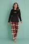 13309-6 Women's Keep Push Velvet Long Sleeve Pajamas Set - 3