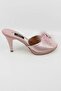 Premium Feathered Rose Detailed Women's Bridal Dowry Slippers – Boxed - 2