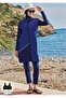 23114-3 Flexible Parachute Fabric High Collar Full Hijab Swimsuit