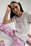 Roly Poly Dreams Are Meant to Fly Women's White Short Sleeve Pajamas Suit - 2