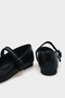 Women's Buckle Detailed Matte Women's Ballerinas - 4