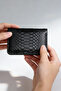 Real Leather Handmade Genuine Leather Wallet Card Holder Italian Stitching Exclusive Genuine Leather Snake Print - 2