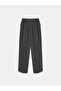 72221 Waist-Tied Fabric Trousers-Anthracite - 7
