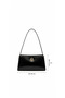Black Shoulder Bag with Gold Detail - 4