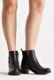 100% Genuine Leather Black Women's Boots - 8