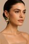 Green Gold Pearl Detailed Yusufcuk Women's Earrings