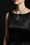 Tiger Eye Natural Stone Amulet with Round Zircon Embellished Pendant - 7