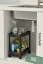 2-Tier Wheeled Organizer Kitchen Shelf Bathroom Shelf under Counter under Sink Detergent Holder Vesken - 2