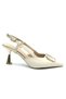 Feles V Buckle Detailed Open Back Stiletto Women's Heeled Shoes Ten - 4