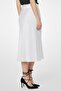Women Solid Midi Skirt, Light Blue - 4