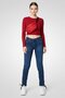 Women Slim Fit Washed Stretchable Jeans, Blue - 2