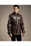 Leather Parka Jacket with Belt