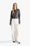 Slim Fit Crew Neck Buttoned Knitwear Cardigan E8236Ax25Wn - 2