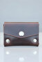 Real Leather Handmade Genuine Leather Card Holder Minimalist Premium Velvet Genuine Leather Compact Card Holder - 3
