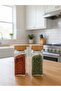 Set of 2 Glass Salt and Spice Shakers with Natural Bamboo Lids - 2