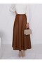 Mevlana Leather Skirt - Tan - 2