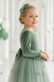 Girls' Velvet and Tulle Dress, Ideal for Special Occasions. - 5