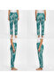 Turquoise Color Zebra Patterned/Striped Cotton Women's Pajama Bottoms - 3