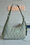 Women's Mint Green Quilted Patterned Baguette Shoulder Bag, Hand and Shoulder Bag Suitable for Daily Use - 5