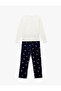 Long Sleeve Crew Neck Dog Print Cotton Pajama Set - 5