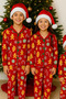 Red Christmas Themed Unisex Pajama Set – Ages 3-6 – Soft and Comfortable Fabric
