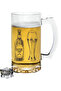Beer Bottle Printed Beer Glass - Beer Bottle Glass
