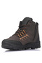 Men's Brown Lace-Up Zippered Fur Lined Water Cold Resistant Outdoor Trekking Casual Boots - 2